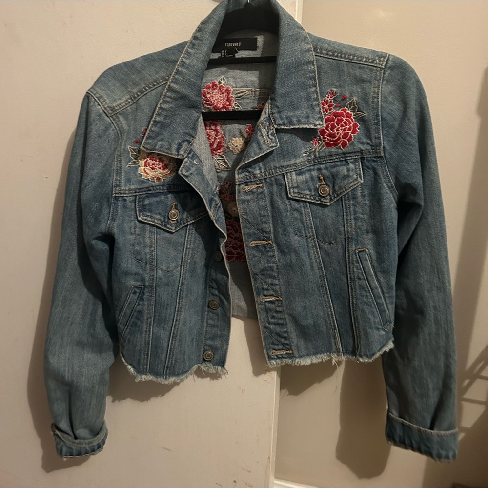 Floral Jean jacket